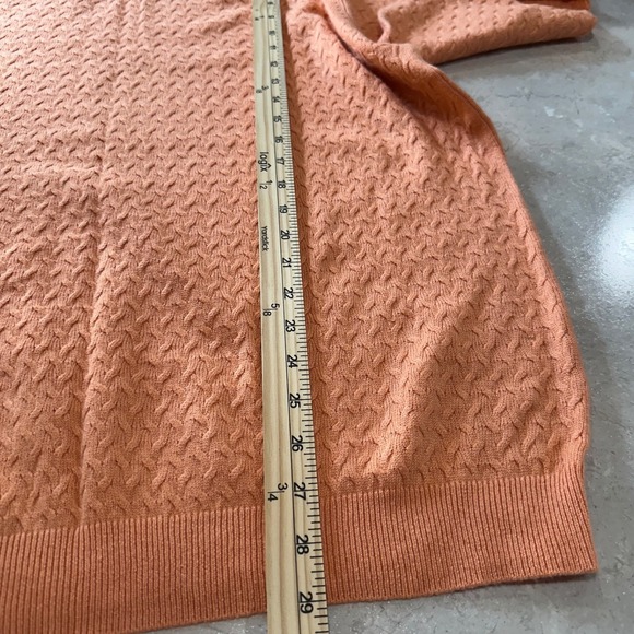 Alan Flusser Mens XXL Coral V Neck Silk Cashmere Textured Sweater - Picture 5 of 6